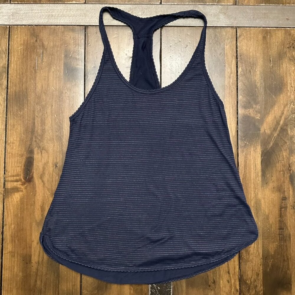 Lululemon Scallop Edge Tank Navy - 2